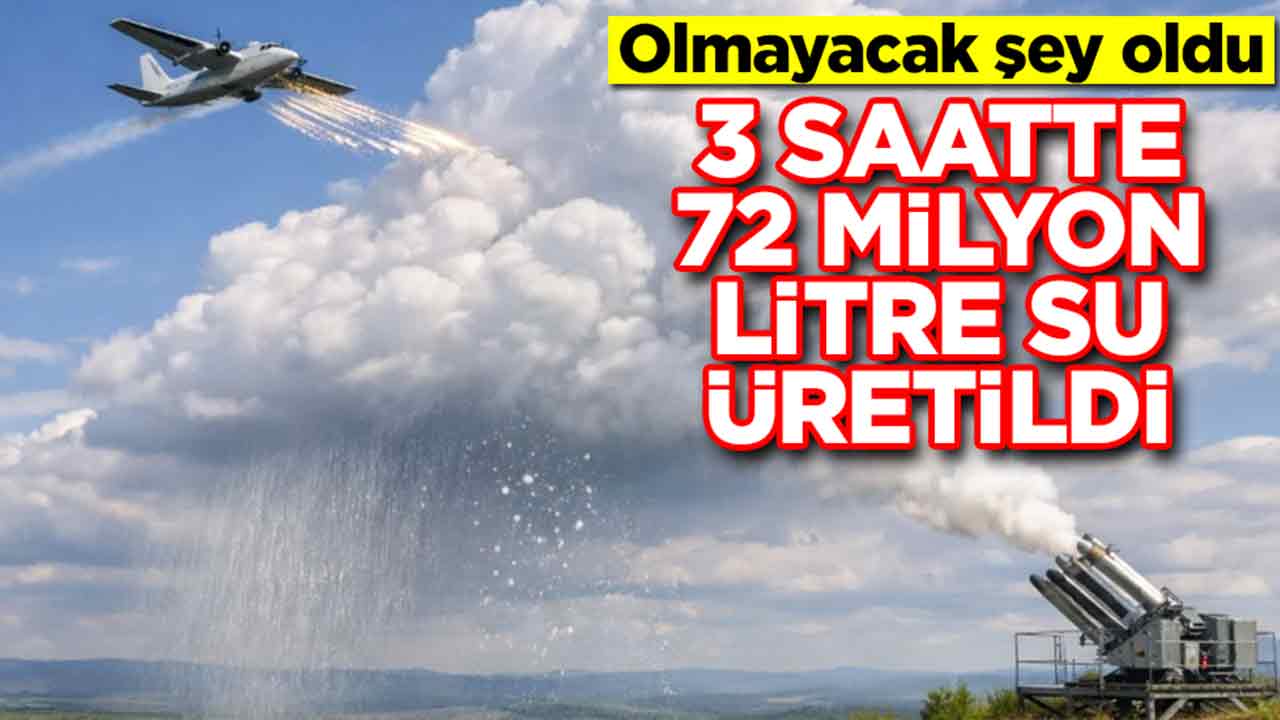 Olmayacak şey oldu: 3 saatte 72 milyon litre su üretildi
