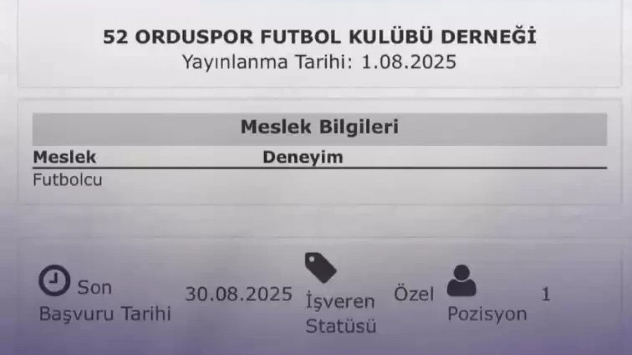Foto - Olmaz demeyin oldu: İŞKUR'da futbolcu ilanı!