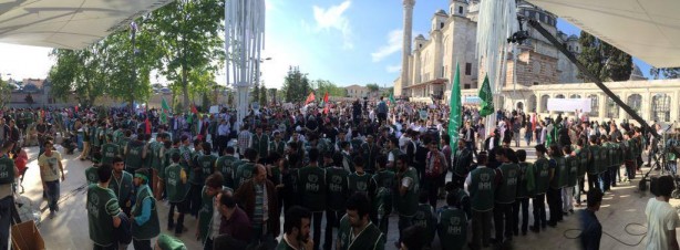 Foto - Onbinlerce Müslüman Mavi Marmara ve Filistin için yürüdür