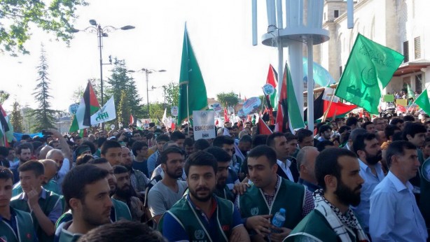 Foto - Onbinlerce Müslüman Mavi Marmara ve Filistin için yürüdür