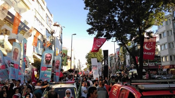 Foto - Onbinlerce Müslüman Mavi Marmara ve Filistin için yürüdür