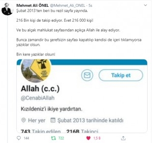 Foto - Önel: Allah ile alay eden bu şerefsiz hala içeri tıkılamıyorsa binlerce kez yazıklar olsun!