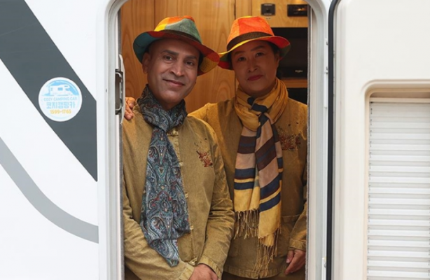 Foto - Onlarca ülkeden geçip Türkiye'nin kapısını çaldılar:! Güney Kore'den yola çıkan çift; Irak, Kuveyt ve Suudi Arabistan'a gidecek