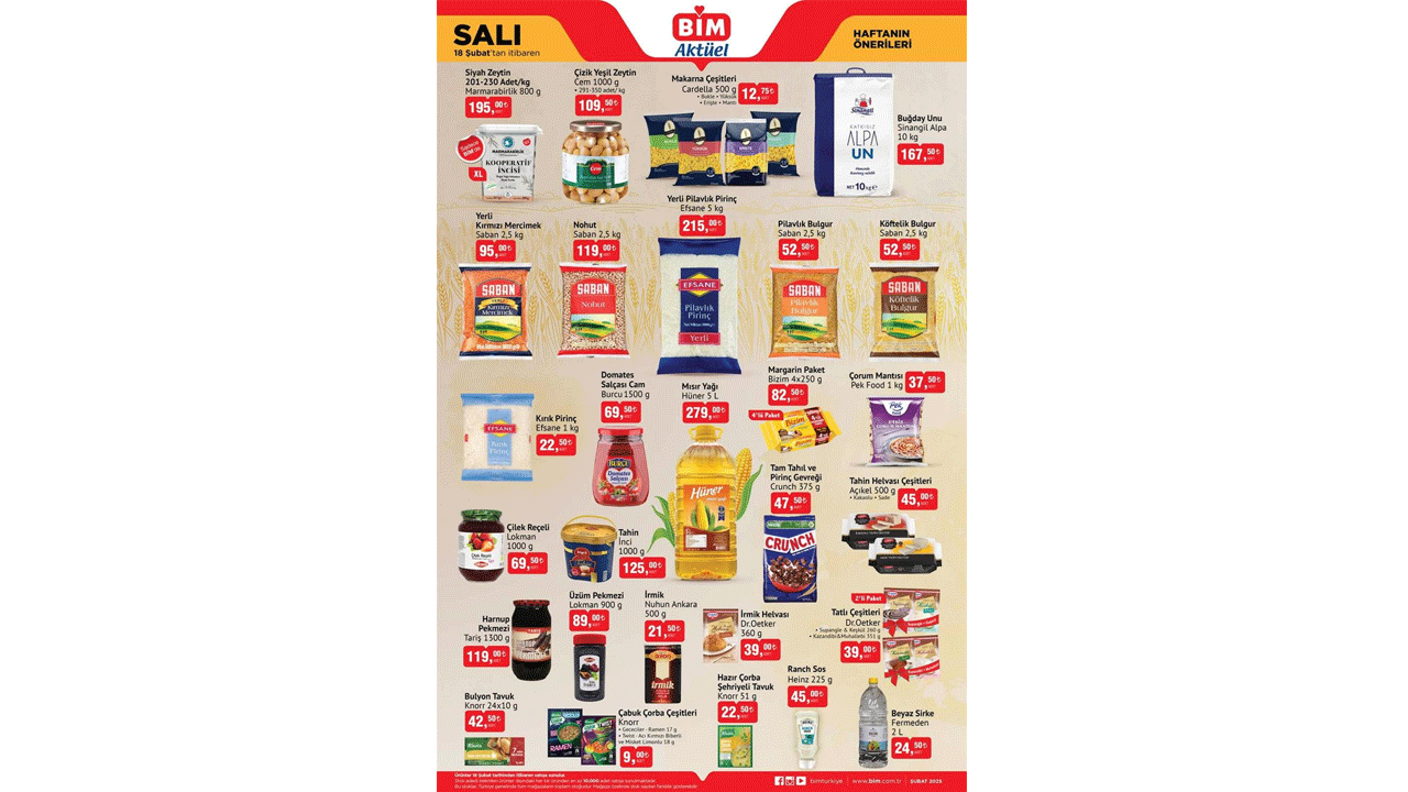 Onlarca üründe dev fırsatlar! BİM 18 Şubat 2025 indirim kataloğu yayımlandı