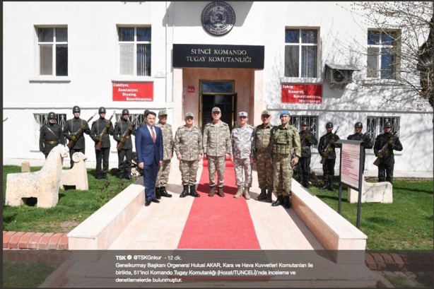 Orgeneral Akar, komutanlığını yaptığı Tugay'ı ziyaret etti