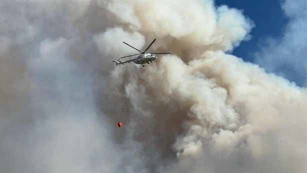 Foto - Orman yangınına havadan ve karadan müdahale