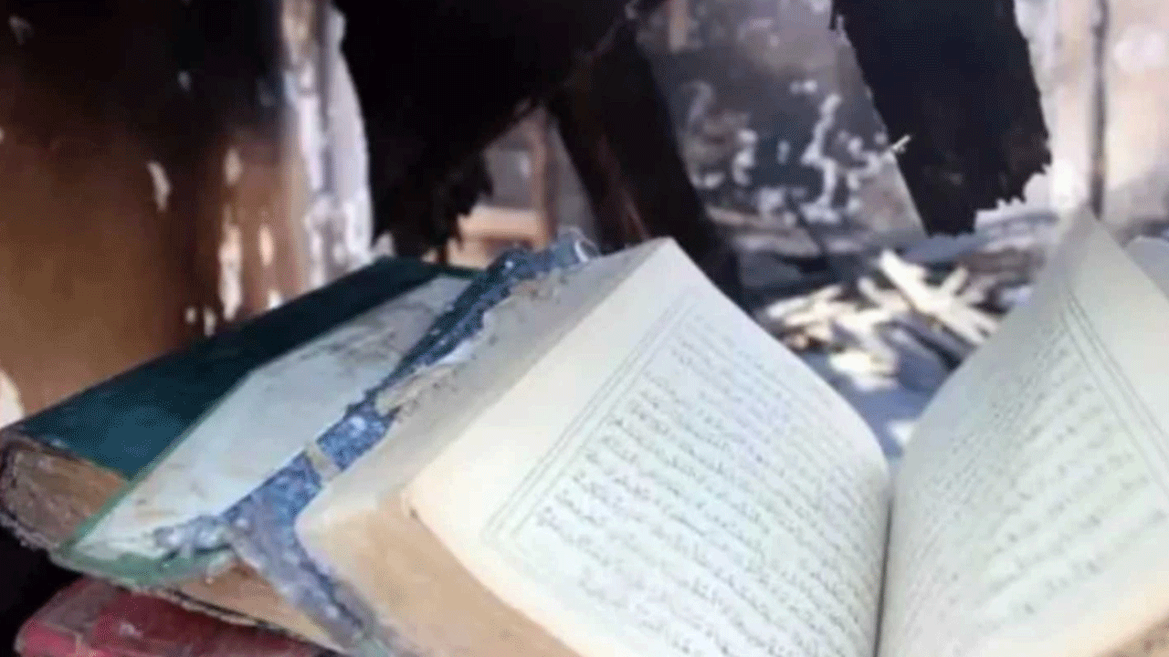 Orman yangınında evler kül oldu, Kur'an-ı Kerimler sapasağlam kaldı