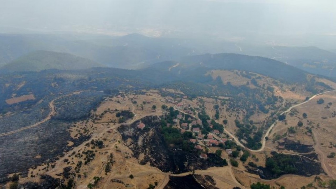 Foto - Orman yangınının bıraktığı acı tablo böyle görüntülendi