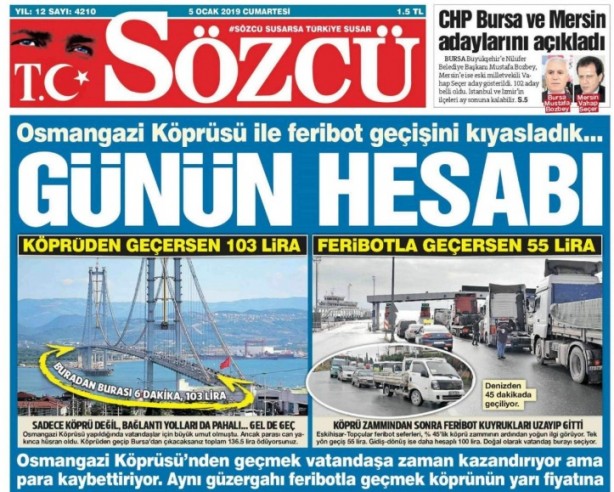 Foto - Osmangazi Köprüsü'nün geçiş verileri muhalifleri mosmor etti