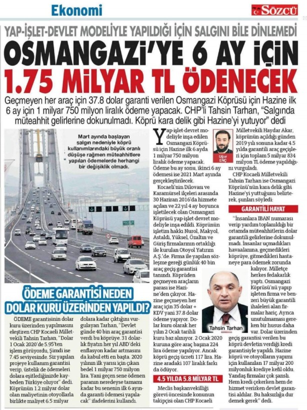 Foto - Osmangazi Köprüsü'nün geçiş verileri muhalifleri mosmor etti