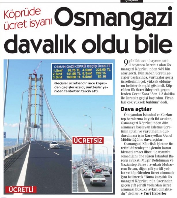 Foto - Osmangazi Köprüsü'nün geçiş verileri muhalifleri mosmor etti