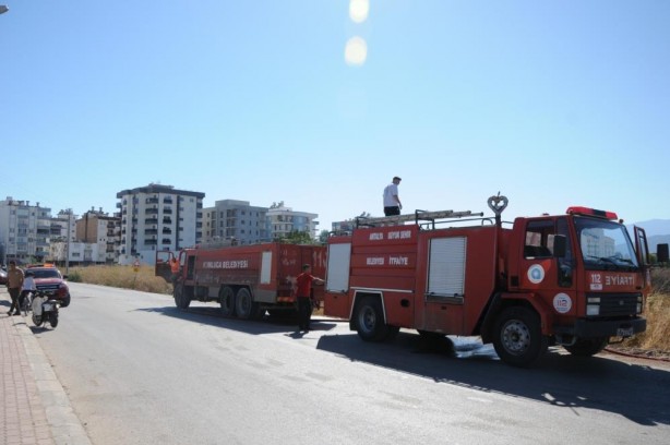 Foto - Otluk alanda çıkan yangın portakal ağaçları ve arı kovanlarını yaktı