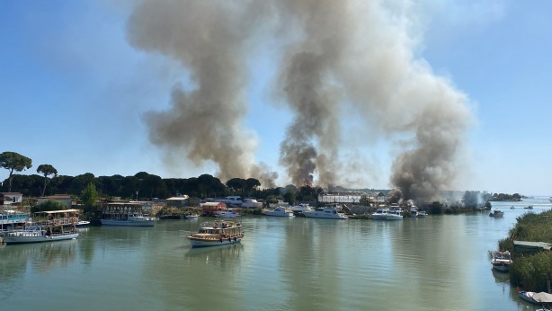 Foto - Otluk alandaki yangın tersaneye ve ormana sıçradı!