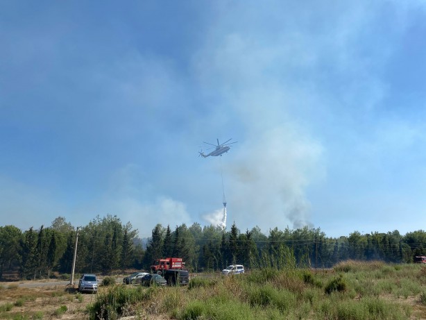 Foto - Otluk alandaki yangın tersaneye ve ormana sıçradı!