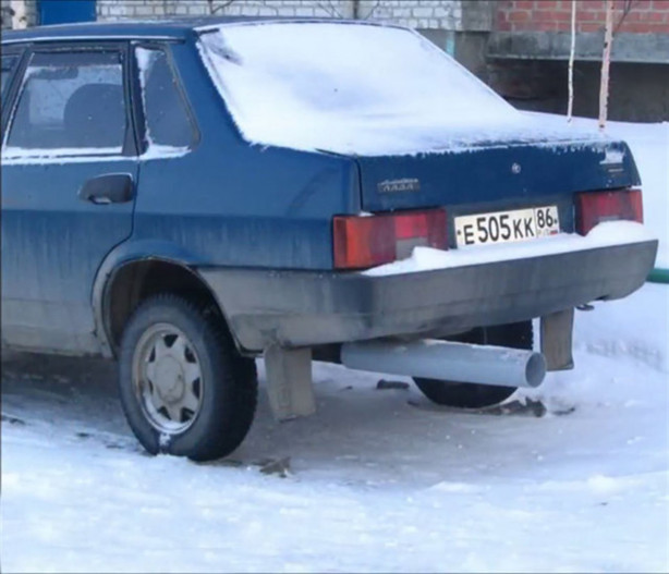 Foto - Otomobil hasarlarına komik çözümler