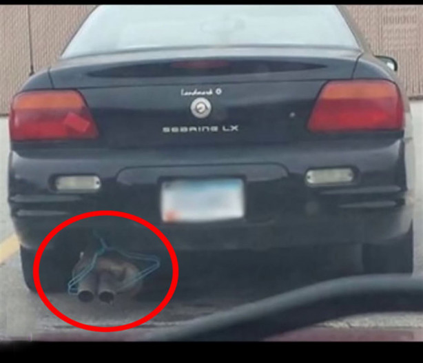 Foto - Otomobil hasarlarına komik çözümler