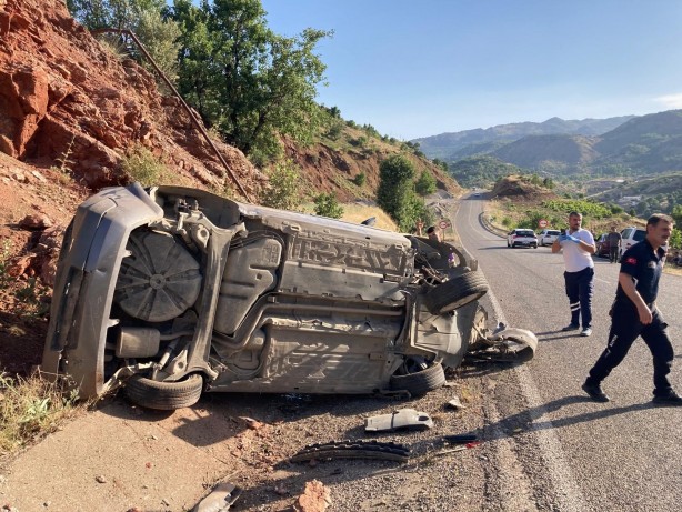 Foto - Otomobil takla attı: 3 yaralı