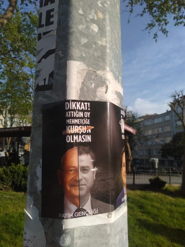 Foto - Oy verecek her vatandaşı ilgilendiriyor! Seçmenlere pankartlı PKK-CHP-İP uyarısı