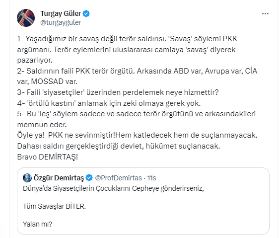 Foto - Özgür Demirtaş'tan PKK skandalı! 'İhanettir bu'