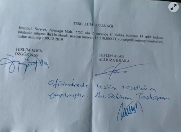 Foto - ‘Para Kule’ gündemden düşmüyor! Peçete kâğıdına imza atılmış