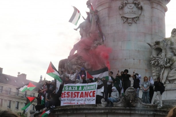 Foto - Paris'te Filistin'e destek gösterisi