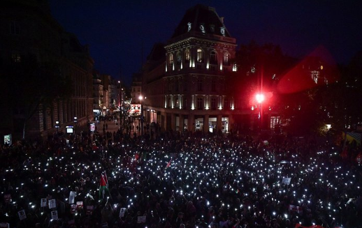 Foto - Paris'te Filistin'e destek gösterisi: Polis müdahalesine rağmen meydanı terk etmediler!