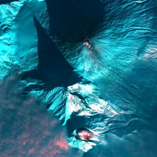 Foto - Patlayan yanardağlar uydudan böyle görünüyor!