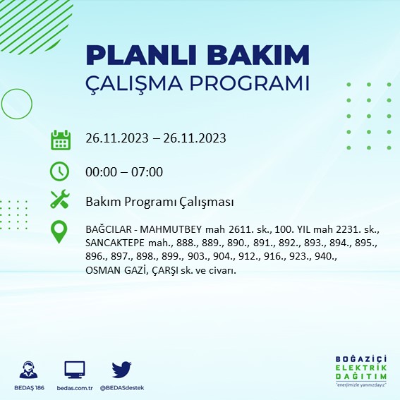 Foto - Pazar günü bu ilçeler karanlığa gömülecek! İstanbul’da 8 saatlik elektrik kesintisi yaşanacak
