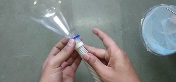 Foto - Pet şişeden elektrikli süpürge yaptı!