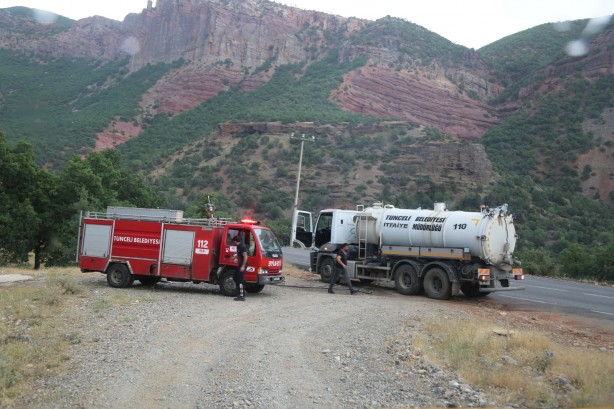 Piknikçilerin olduğu alana düşen yıldırım yangına neden oldu