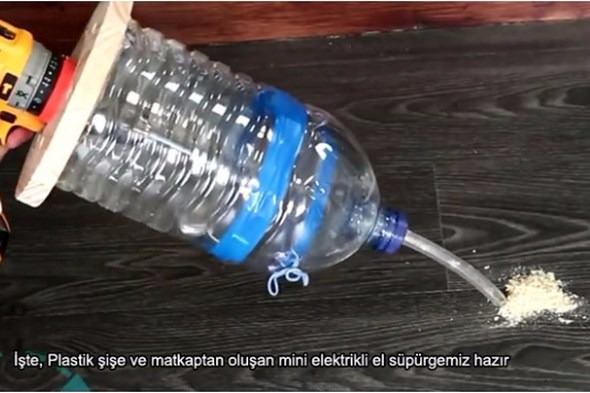 Foto - Plastik şişeden bakın ne yaptı!
