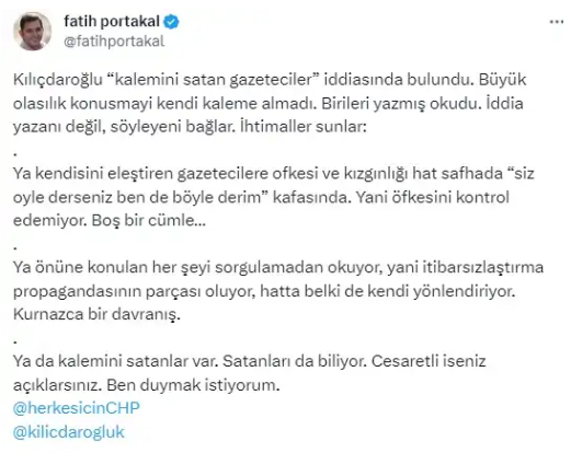 Foto - Polemik sürüyor... Kılıçdaroğlu "kalemini satan gazeteciler" dedi... Onlar cevap verdi