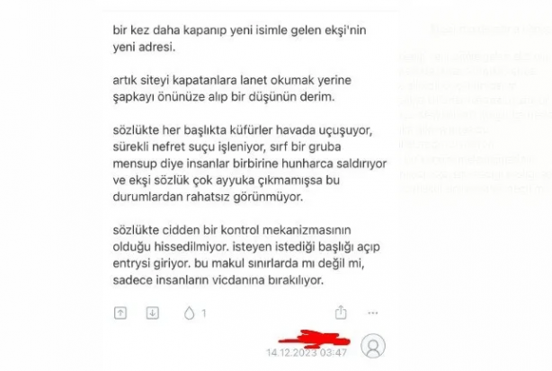 Foto - Provokasyon merkezi Ekşi Sözlük’ten domain oyunu! Sözlükte kontrol mekanizması yok!