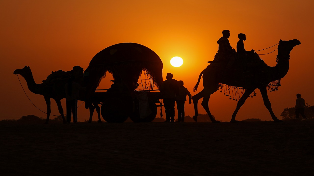 Pushkar Çölü'nde gün batımı! Altın kumlar üzerinde masalsı yolculuk