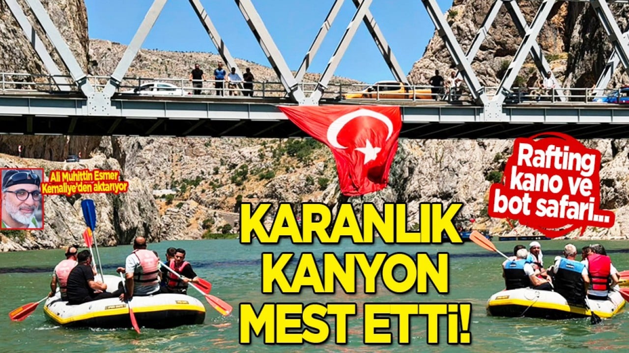 Rafting, kano ve bot safari... Kemaliye'de su sporları tutkunları Fırat'ta buluştu!