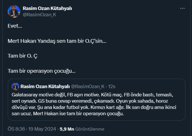 Foto - Rasim Ozan çıldırdı! "Tam bir o.ç."