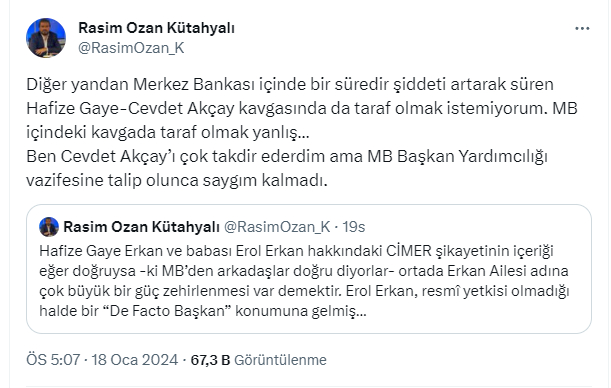 Foto - Rasim Ozan Kütahyalı’dan Merkez Bankası Başkanı ile ilgili Türkiye’yi ayağa kaldıracak iddia! Bağıra bağıra duyurdu! Yok artık