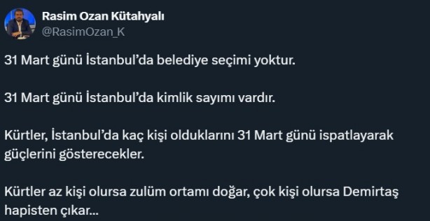 Foto - Rasim Ozan’dan akılalmaz provokasyon! "31 Mart’ta seçim yok" deyip Kürtlere çağrı yaptı