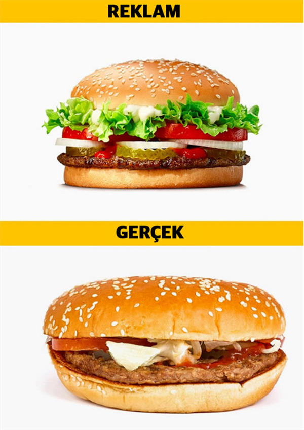 Foto - Reklamlar ve gerçekler! İşte fast food gerçeği...
