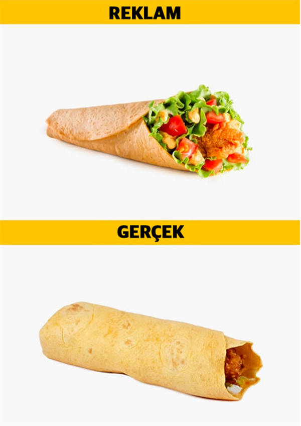 Foto - Reklamlar ve gerçekler! İşte fast food gerçeği...