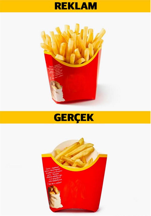 Foto - Reklamlar ve gerçekler! İşte fast food gerçeği...