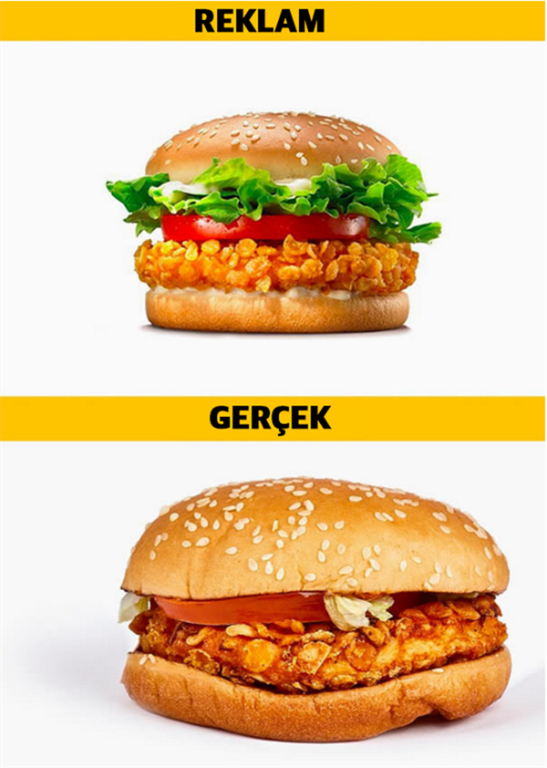 Foto - Reklamlar ve gerçekler! İşte fast food gerçeği...