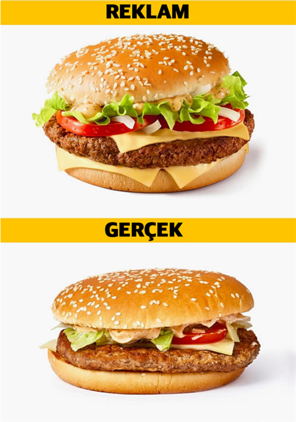 Foto - Reklamlar ve gerçekler! İşte fast food gerçeği...