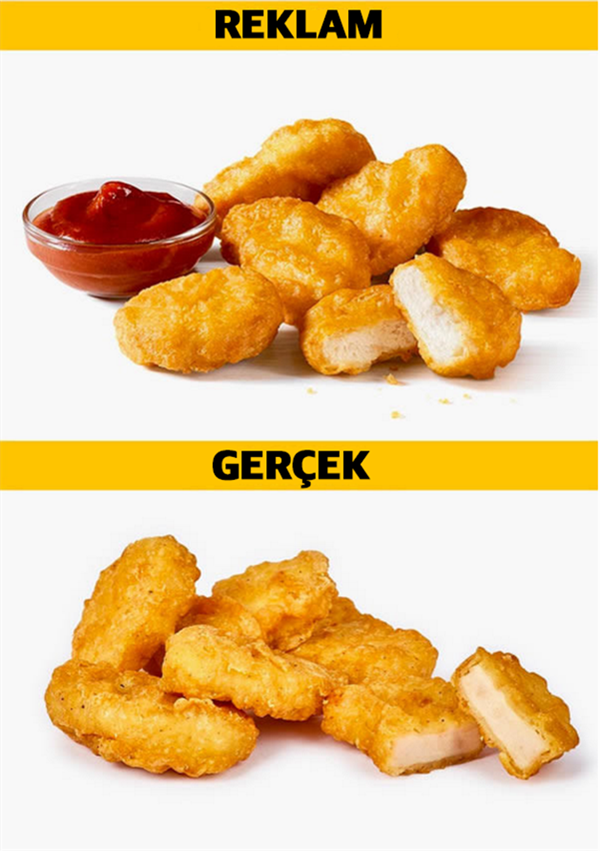 Foto - Reklamlar ve gerçekler! İşte fast food gerçeği...