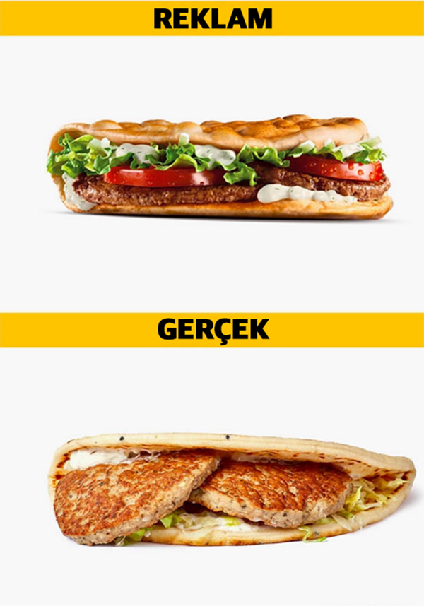 Reklamlar ve gerçekler! İşte fast food gerçeği...