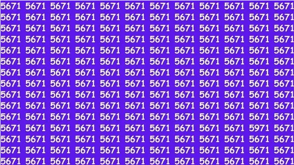 Foto - Resimdeki 5971 sayısını 10 saniyede bulabilir misiniz? Görebilen çok az kişi var!.