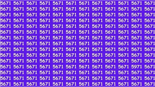 Foto - Resimdeki 5971 sayısını 10 saniyede bulabilir misiniz? Görebilen çok az kişi var!.