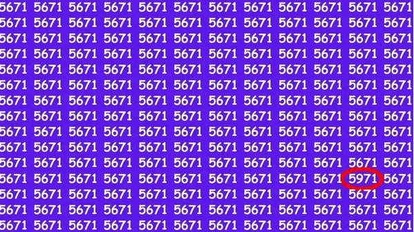 Foto - Resimdeki 5971 sayısını 10 saniyede bulabilir misiniz? Görebilen çok az kişi var!.