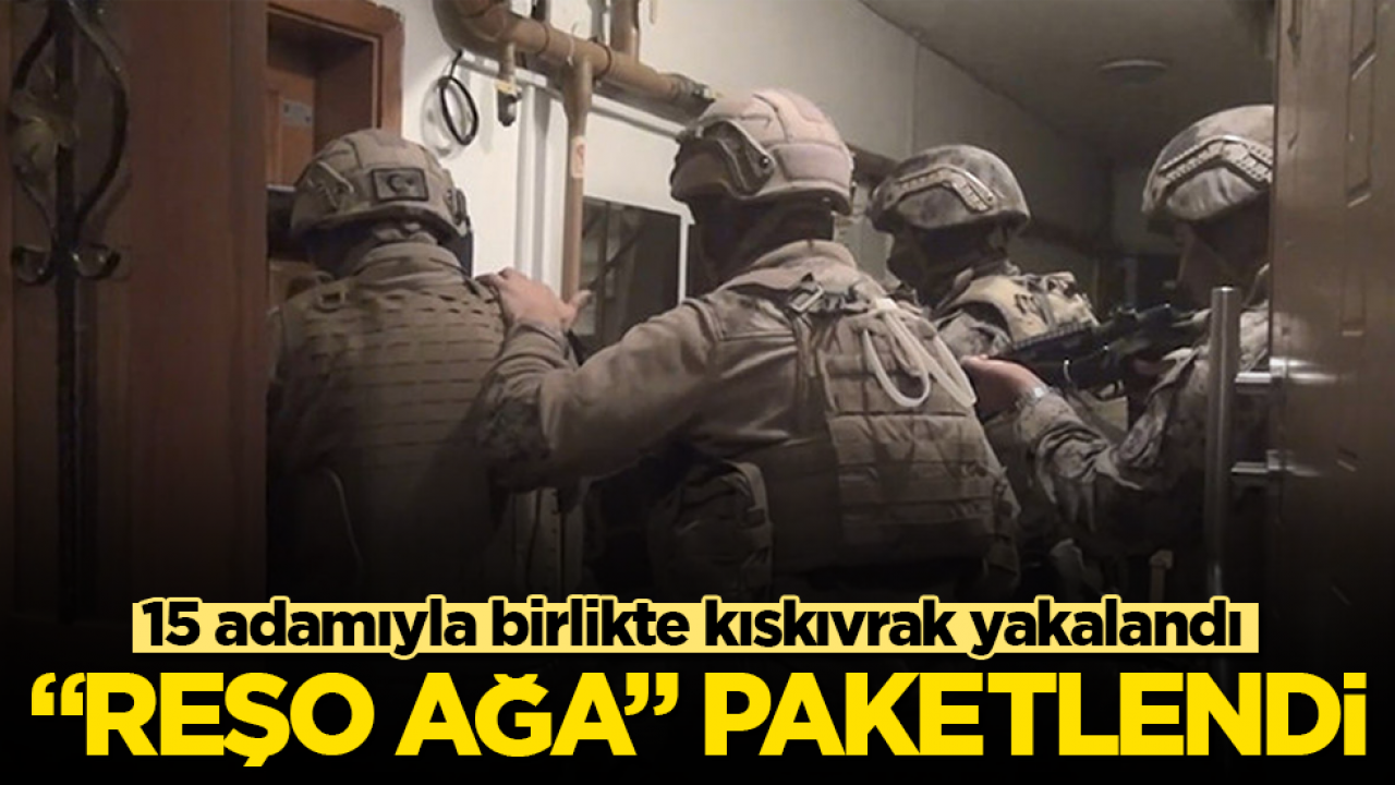 "Reşo Ağa" paketlendi! 15 adamıyla birlikte kıskıvrak yakalandı