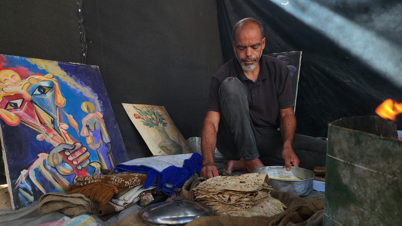 Foto - Ressamın tabloları yakacak oldu! "Bize ne Gazze’den" diyen sözde sanatçılar buna ne diyecek?